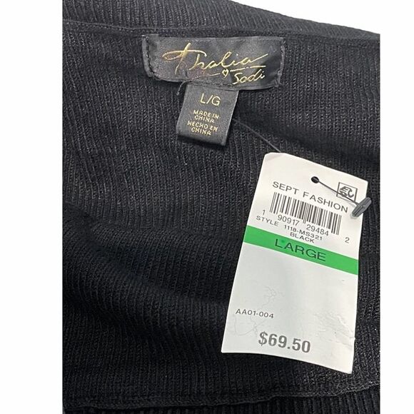 Thalia Sodi‎ Off The Shoulder Sweater Black Large - Picture 10 of 13